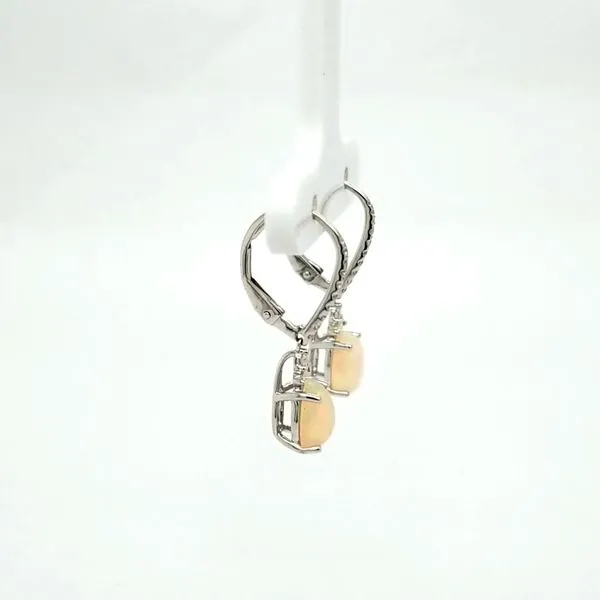 14kt WG Opal and Diamond Earrings