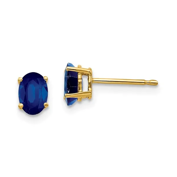 14kt YG sapphire stud earrings similar item image