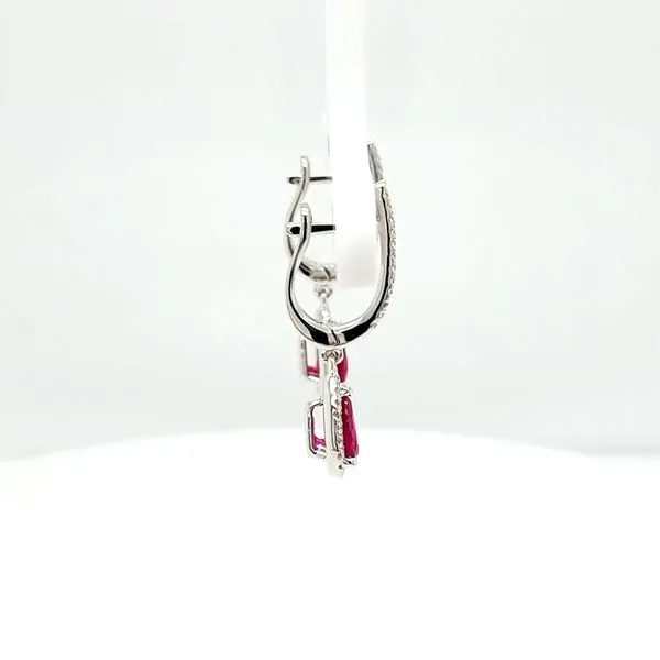 14kt WG Ruby and Diamond Earrings
