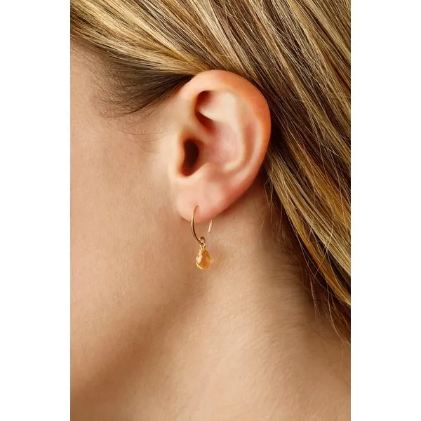 14kt YG Citrine Dangle earrings thumb image 2