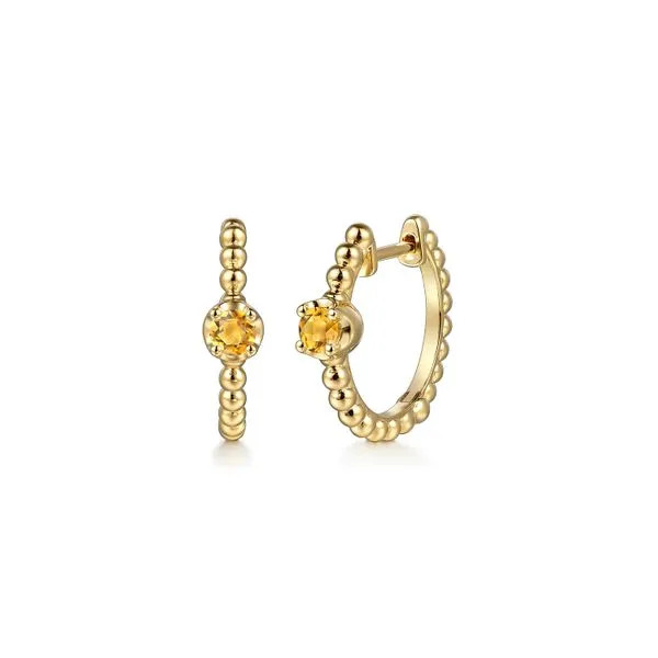 14kt YG Hoops with Citrines similar item image