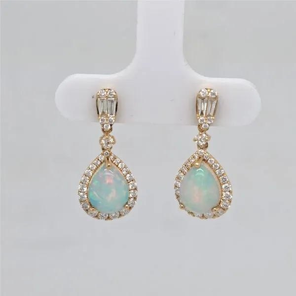 14kt YG Opal and Diamond Earrings Carroll's Jewelers Doylestown, PA
