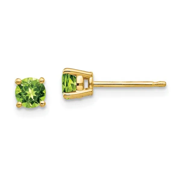 14kt YG Peridot Stud Earrings