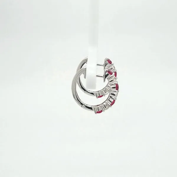 14kt WG Ruby and Diamond Earrings