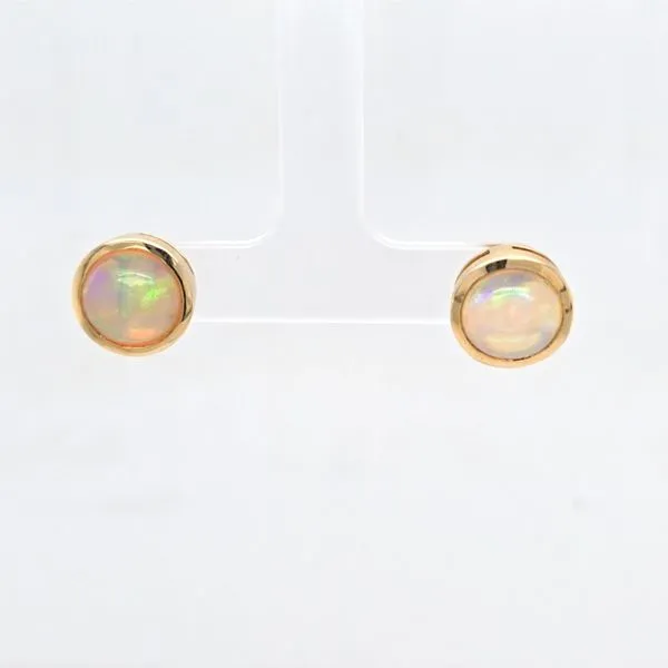 14kt YG Opal Earrings Image 2 Carroll's Jewelers Doylestown, PA