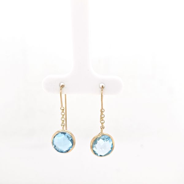 Blue Topaz Dangle Earrings Image 2 Carroll's Jewelers Doylestown, PA