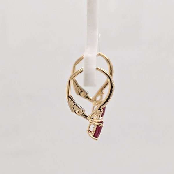 Ruby and Diamond Dangle Earrings Image 2 Carroll's Jewelers Doylestown, PA