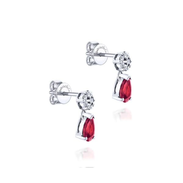 14kt WG Ruby and Diamond Earrings Image 2 Carroll's Jewelers Doylestown, PA