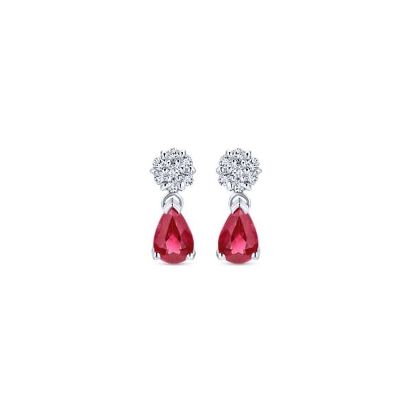 14kt WG Ruby and Diamond Earrings Carroll's Jewelers Doylestown, PA