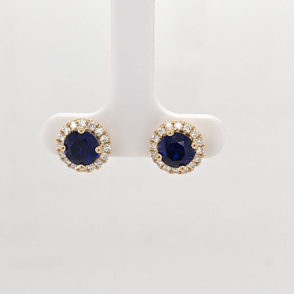 YG Sapphire and Diamond Earrings Carroll's Jewelers Doylestown, PA