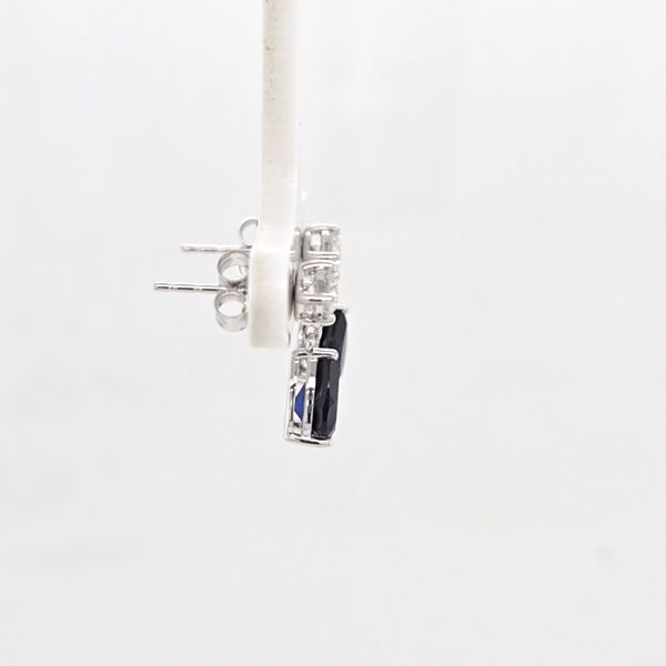 WG Sapphire and Diamond Dangle Earrings Image 2 Carroll's Jewelers Doylestown, PA