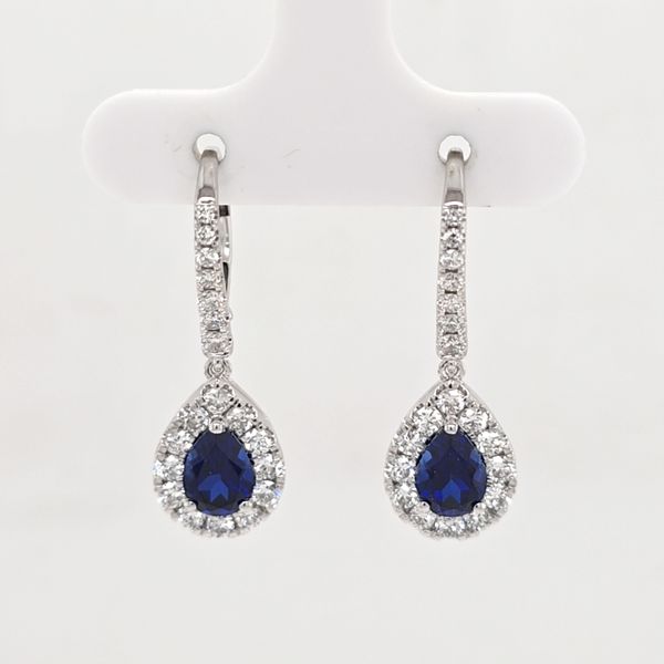 WG Sapphire and Diamond Dangle Earrings Carroll's Jewelers Doylestown, PA