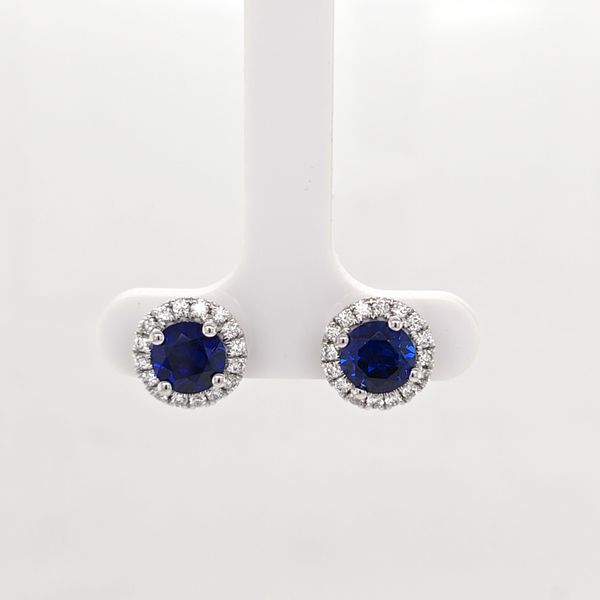 WG Sapphire and Diamond Earrings Carroll's Jewelers Doylestown, PA