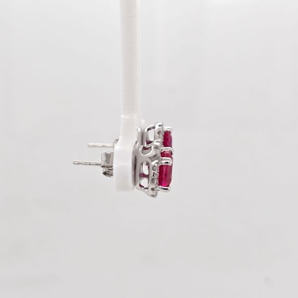 WG Ruby and Diamond Earrings Image 2 Carroll's Jewelers Doylestown, PA
