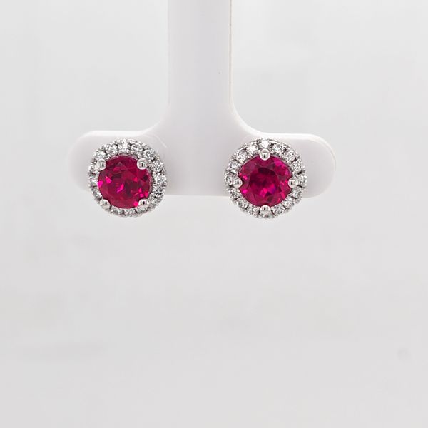 WG Ruby and Diamond Earrings Carroll's Jewelers Doylestown, PA