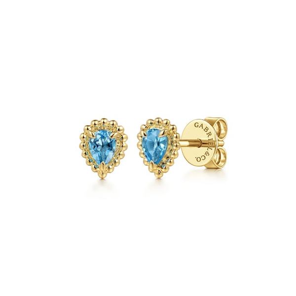 Gabriel Blue Topaz Stud Earrings Carroll's Jewelers Doylestown, PA