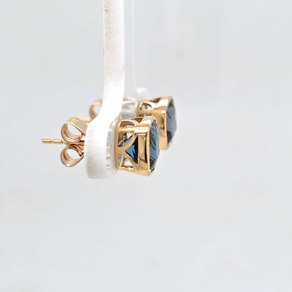 London Blue Topaz Stud Earrings Image 2 Carroll's Jewelers Doylestown, PA