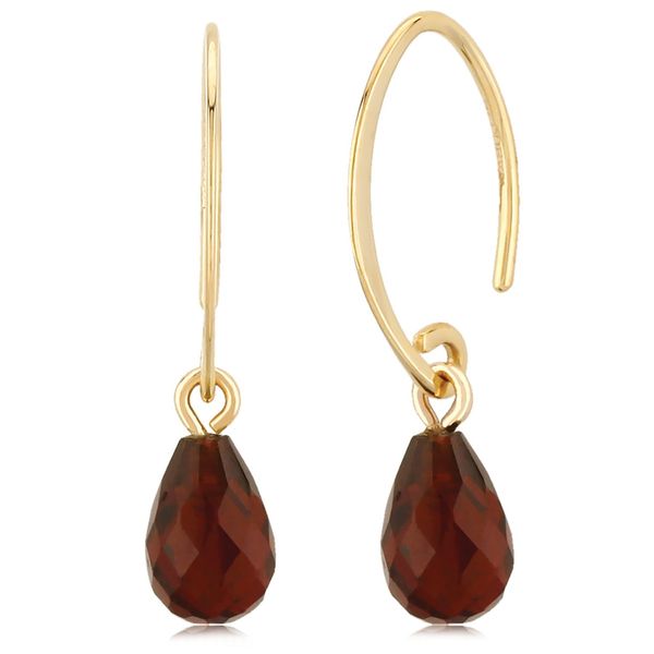 14kt YG Garnet Dangle Earrings Carroll's Jewelers Doylestown, PA