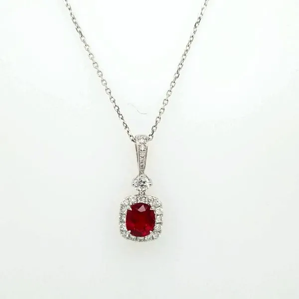 14kt WG Ruby and Diamond Pendant thumb image 2