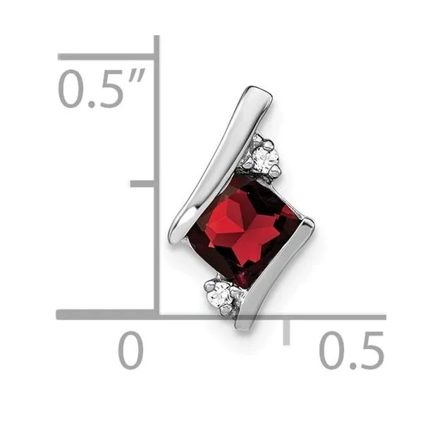 14kt WG Garnet and Diamond Pendant Image 2 Carroll's Jewelers Doylestown, PA