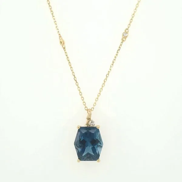 14kt YG  Blue Topaz Pendant similar item image