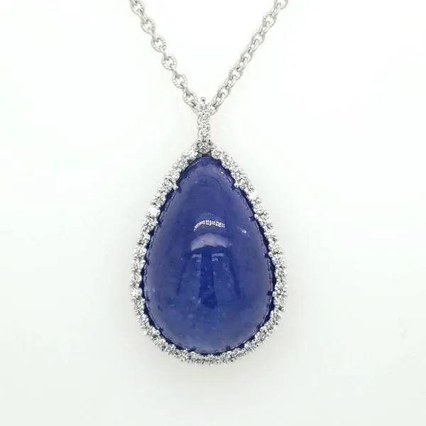 14kt WG Tanzanite and Diamond Pendant