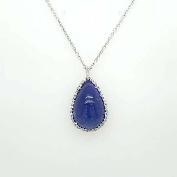 14kt WG Tanzanite and Diamond Pendant