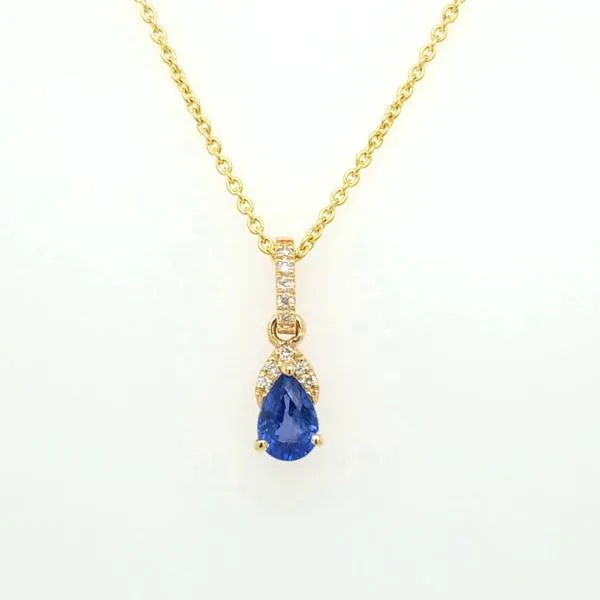 18kt YG Sapphire and Diamond Pendant