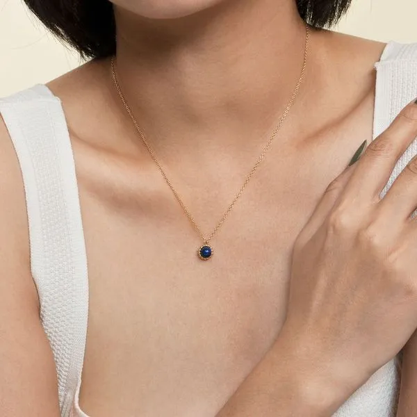 14kt YG Lapis Pendant thumb image 2