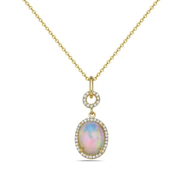14kt YG Opal and Diamond Pendant similar item image