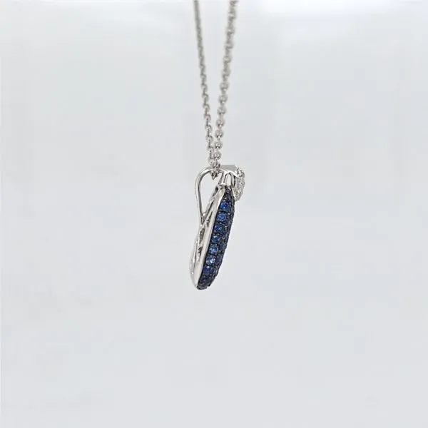 18kt WG Sapphire and Diamond Pendant