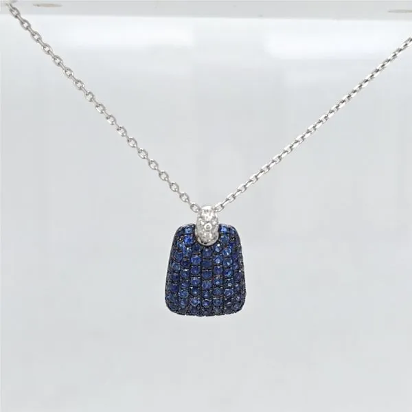 18kt WG Sapphire and Diamond Pendant
