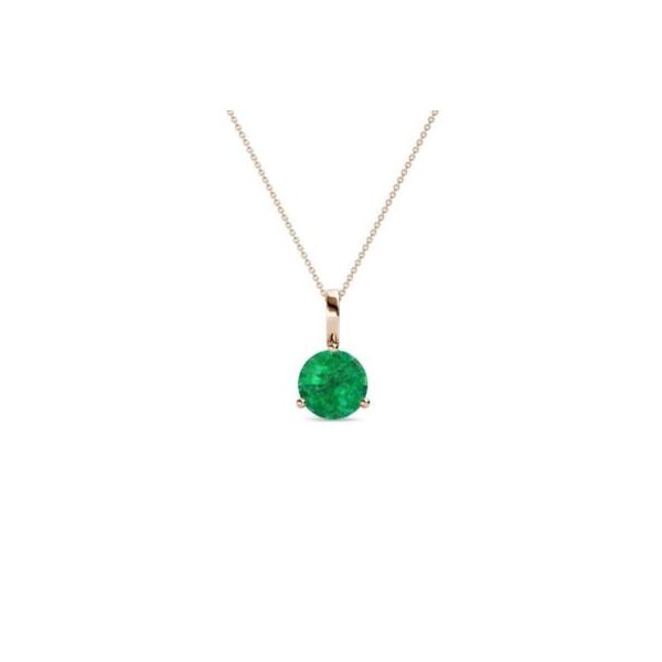 Emerald Solitaire Pendant Carroll's Jewelers Doylestown, PA
