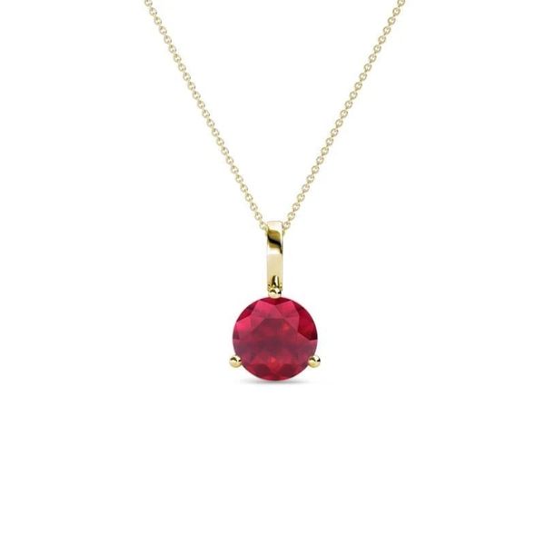 Ruby Solitaire Pendant Carroll's Jewelers Doylestown, PA