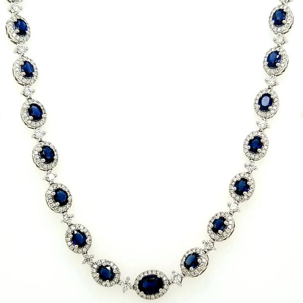 14kt WG Sapphire and Diamond Necklace Carroll's Jewelers Doylestown, PA