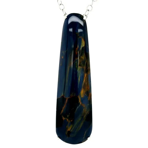 14kt WG Pietersite Necklace Image 2 Carroll's Jewelers Doylestown, PA