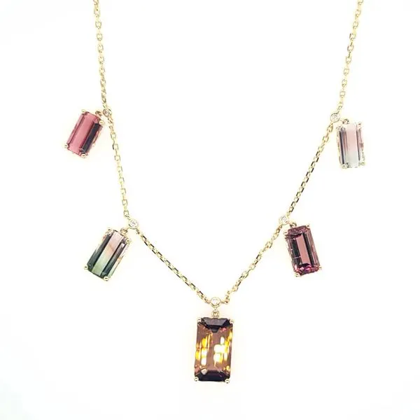 14kt YG Multicolor Tourmaline necklace