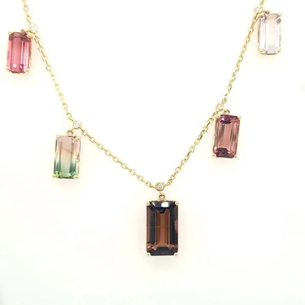 14kt YG Multicolor Tourmaline necklace