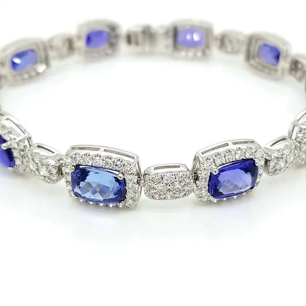 14kt WG Tanzanite and Diamond Bracelet Image 2 Carroll's Jewelers Doylestown, PA