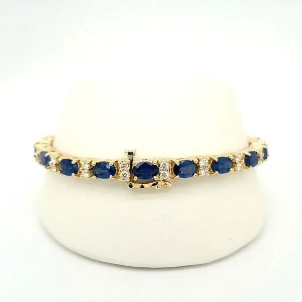 14kt YG Sapphire and Diamond Bracelet