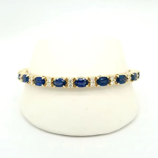 14kt YG Sapphire and Diamond Bracelet