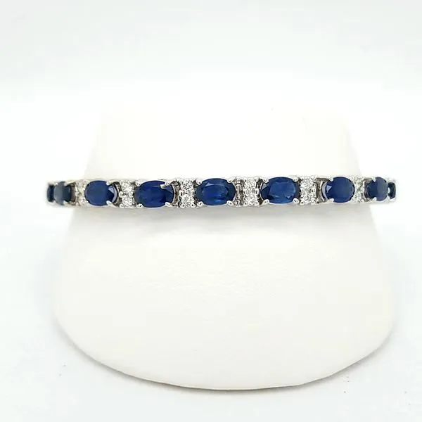 14kt WG Sapphire and Diamond Bracelet