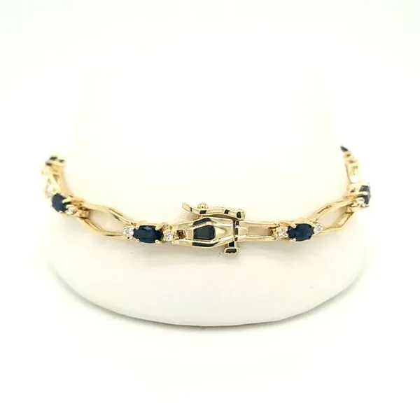 14kt YG Sapphire and Diamond Bracelet Image 2 Carroll's Jewelers Doylestown, PA
