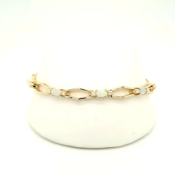 14kt YG Opal and Diamond Bracelet Carroll's Jewelers Doylestown, PA