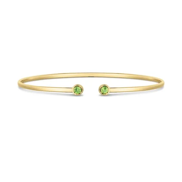 14kt YG Peridot Bangle Bracelet Carroll's Jewelers Doylestown, PA