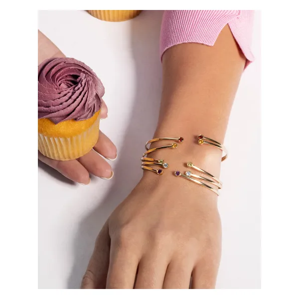 14kt YG Amethyst Bangle