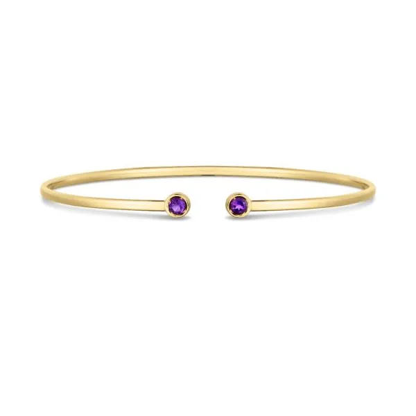 14kt YG Amethyst Bangle