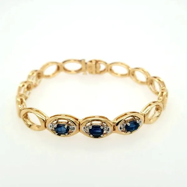 14kt Sapphire and Diamond Bracelet