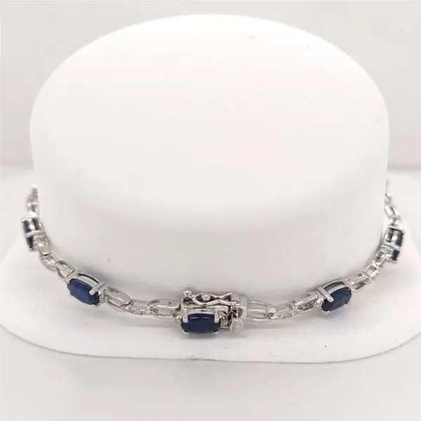 14kt WG Sapphire and Diamond Bracelet thumb image 2