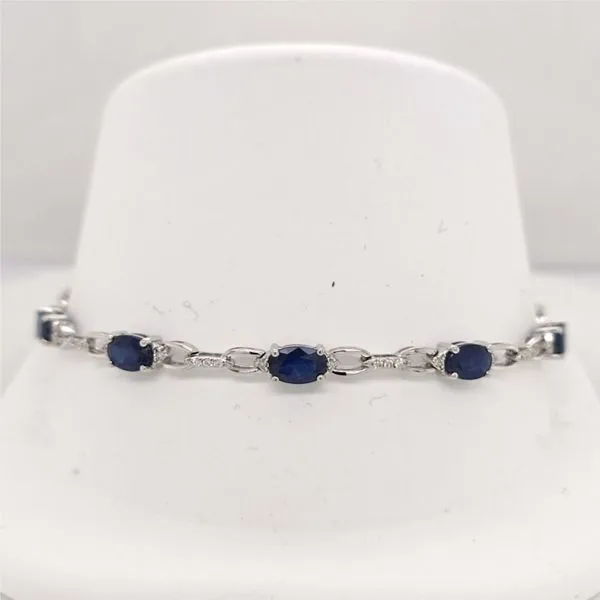 14kt WG Sapphire and Diamond Bracelet thumb image 1